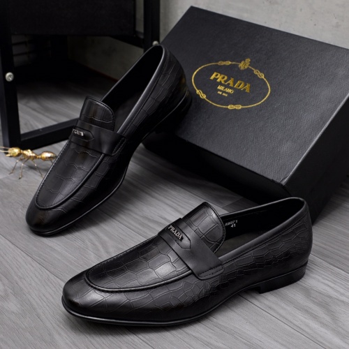 Prada Leather Shoes For Men #1042521 $80.00 USD, Wholesale Replica Prada Leather Shoes