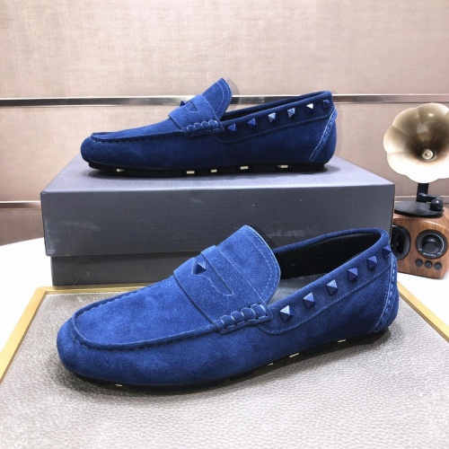 Replica Valentino Leather Shoes For Men #1042530 $92.00 USD for Wholesale