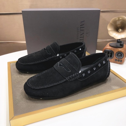 Valentino Leather Shoes For Men #1042531 $92.00 USD, Wholesale Replica Valentino Leather Shoes