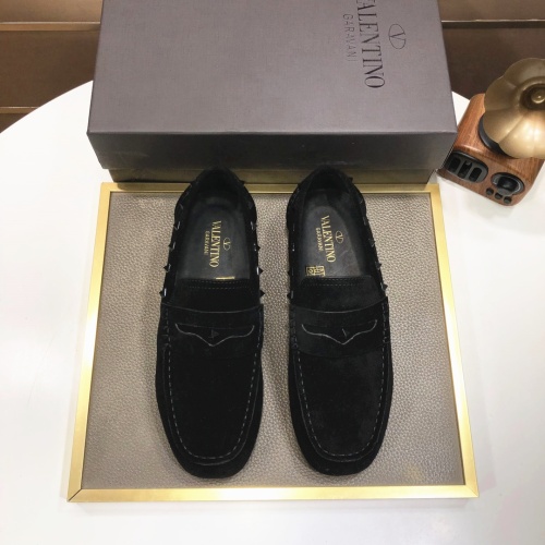 Replica Valentino Leather Shoes For Men #1042531 $92.00 USD for Wholesale