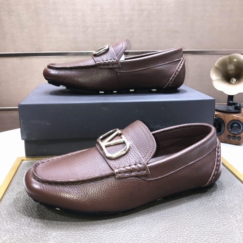 Replica Valentino Leather Shoes For Men #1042536 $96.00 USD for Wholesale