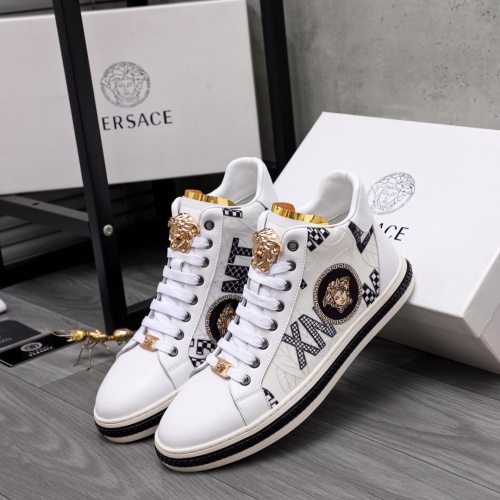 Replica Versace High Tops Shoes For Men #1042553 $80.00 USD for Wholesale