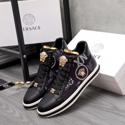 Replica Versace High Tops Shoes For Men #1042554 $80.00 USD for Wholesale