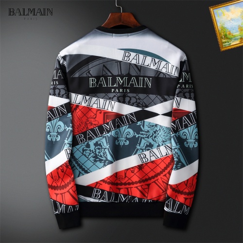 Replica Balmain Hoodies Long Sleeved For Men #1042761 $40.00 USD for Wholesale