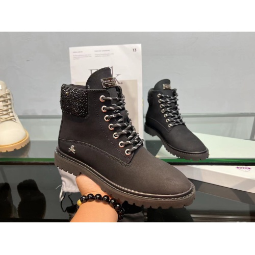 Replica Philipp Plein PP Boots For Women #1042885 $105.00 USD for Wholesale