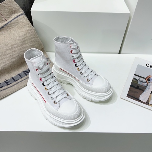 Replica Alexander McQueen High Tops Shoes For Women #1042966 $112.00 USD for Wholesale
