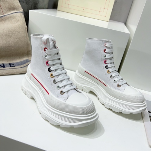 Replica Alexander McQueen High Tops Shoes For Women #1042966 $112.00 USD for Wholesale