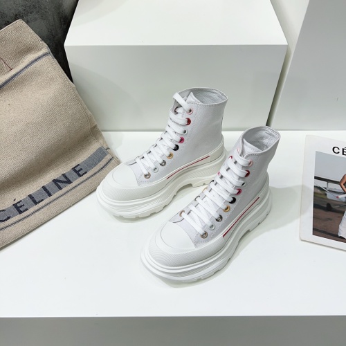 Replica Alexander McQueen High Tops Shoes For Men #1042967 $112.00 USD for Wholesale