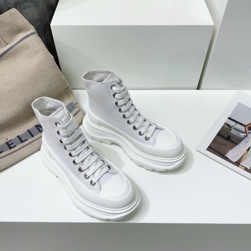 Replica Alexander McQueen High Tops Shoes For Women #1042968 $112.00 USD for Wholesale