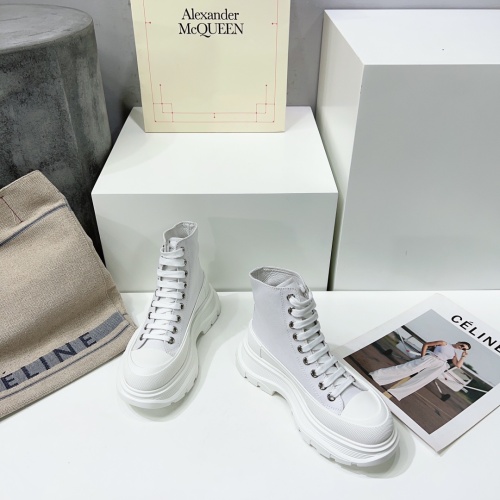 Replica Alexander McQueen High Tops Shoes For Women #1042968 $112.00 USD for Wholesale