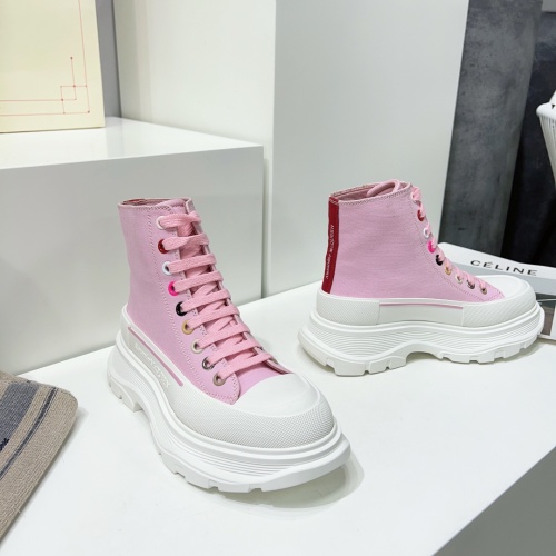 Replica Alexander McQueen High Tops Shoes For Women #1042972 $112.00 USD for Wholesale