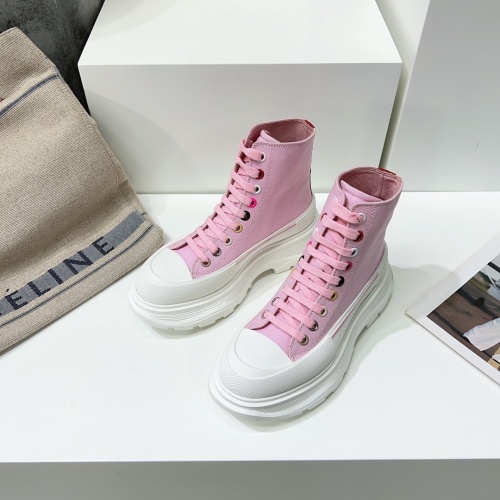 Replica Alexander McQueen High Tops Shoes For Women #1042972 $112.00 USD for Wholesale