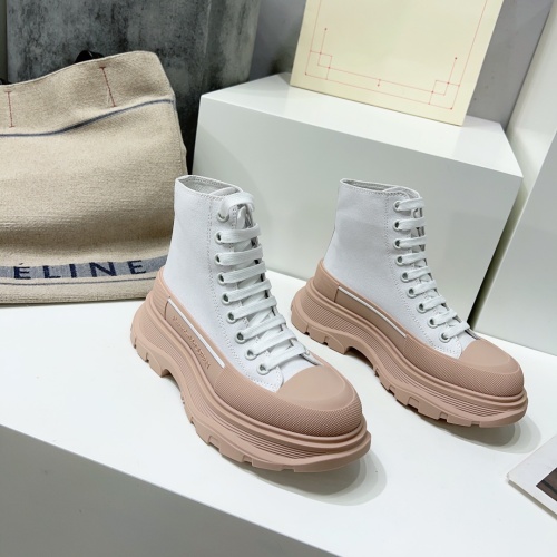 Replica Alexander McQueen High Tops Shoes For Men #1042974 $112.00 USD for Wholesale
