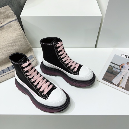 Replica Alexander McQueen High Tops Shoes For Women #1042976 $112.00 USD for Wholesale