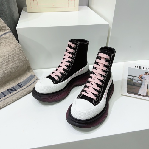 Replica Alexander McQueen High Tops Shoes For Women #1042976 $112.00 USD for Wholesale