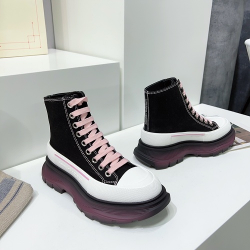 Replica Alexander McQueen High Tops Shoes For Men #1042977 $112.00 USD for Wholesale