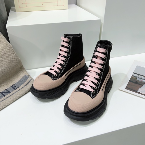 Replica Alexander McQueen High Tops Shoes For Men #1042979 $112.00 USD for Wholesale