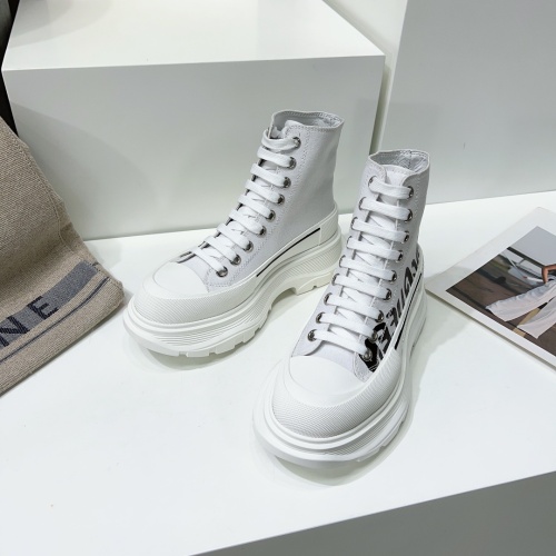 Replica Alexander McQueen High Tops Shoes For Women #1042980 $115.00 USD for Wholesale