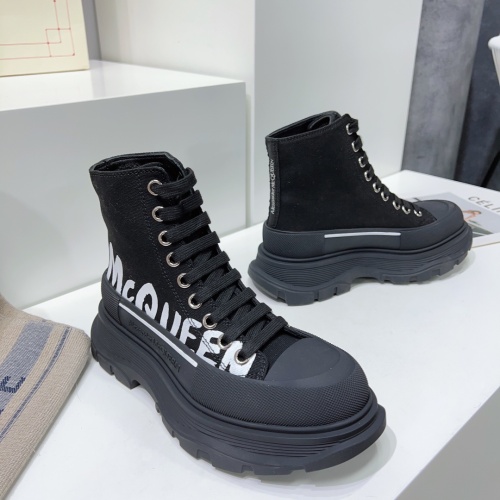 Replica Alexander McQueen High Tops Shoes For Women #1042982 $115.00 USD for Wholesale