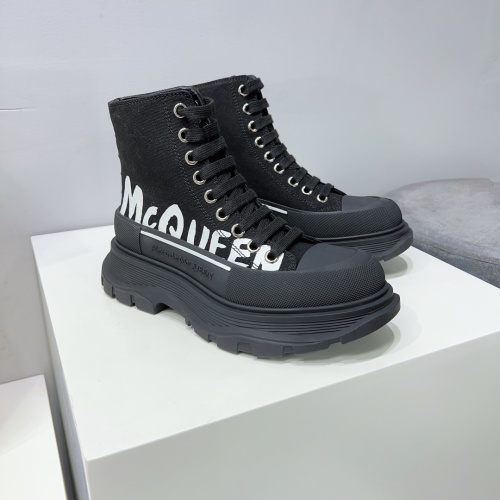 Replica Alexander McQueen High Tops Shoes For Women #1042982 $115.00 USD for Wholesale