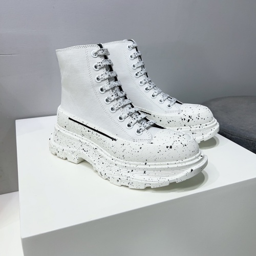 Replica Alexander McQueen High Tops Shoes For Women #1042986 $115.00 USD for Wholesale