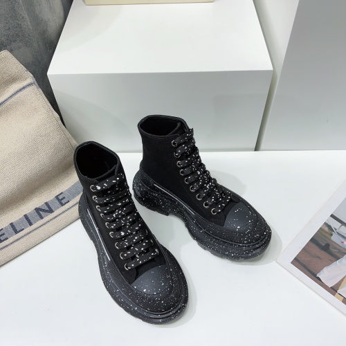 Replica Alexander McQueen High Tops Shoes For Women #1042988 $115.00 USD for Wholesale