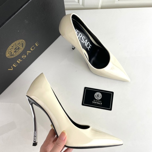 Versace High-Heeled Shoes For Women #1043726 $130.00 USD, Wholesale Replica Versace High-Heeled Shoes