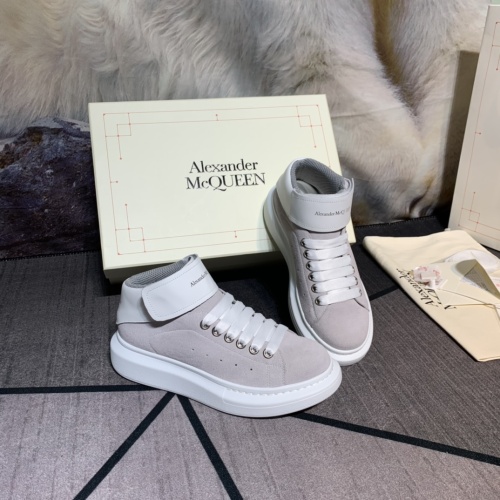Replica Alexander McQueen High Tops Shoes For Women #1043906 $115.00 USD for Wholesale