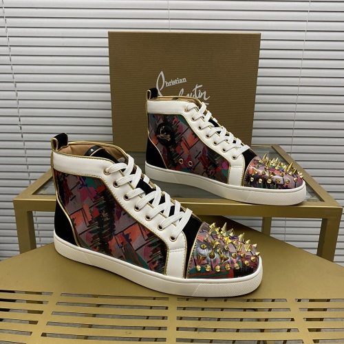 Christian Louboutin High Top Shoes For Men #1043922 $96.00 USD, Wholesale Replica Christian Louboutin High Top Shoes