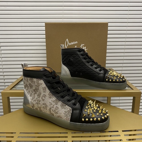 Christian Louboutin High Top Shoes For Men #1043928 $98.00 USD, Wholesale Replica Christian Louboutin High Top Shoes