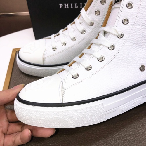 Replica Philipp Plein PP High Tops Shoes For Men #1043997 $98.00 USD for Wholesale