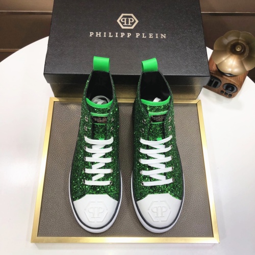 Replica Philipp Plein PP High Tops Shoes For Men #1044004 $98.00 USD for Wholesale
