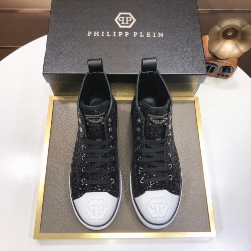 Replica Philipp Plein PP High Tops Shoes For Men #1044005 $98.00 USD for Wholesale