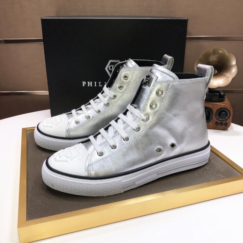 Philipp Plein PP High Tops Shoes For Men #1044007 $98.00 USD, Wholesale Replica Philipp Plein PP High Tops Shoes