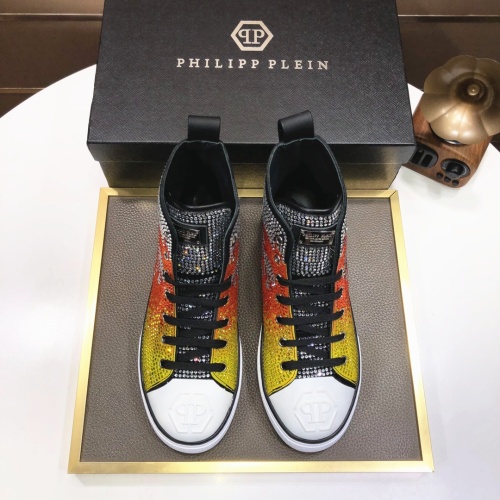 Replica Philipp Plein PP High Tops Shoes For Men #1044016 $105.00 USD for Wholesale
