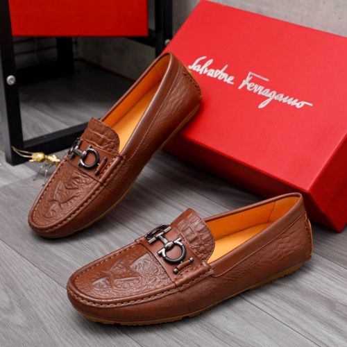 Salvatore Ferragamo Leather Shoes For Men #1044117 $68.00 USD, Wholesale Replica Salvatore Ferragamo Leather Shoes