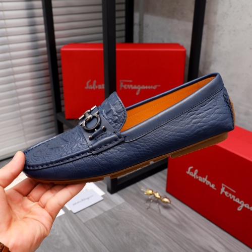 Replica Salvatore Ferragamo Leather Shoes For Men #1044118 $68.00 USD for Wholesale