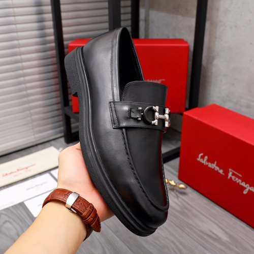 Replica Salvatore Ferragamo Leather Shoes For Men #1044127 $88.00 USD for Wholesale