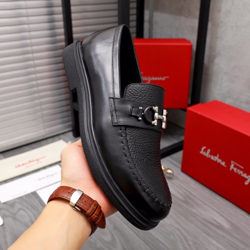 Replica Salvatore Ferragamo Leather Shoes For Men #1044128 $88.00 USD for Wholesale