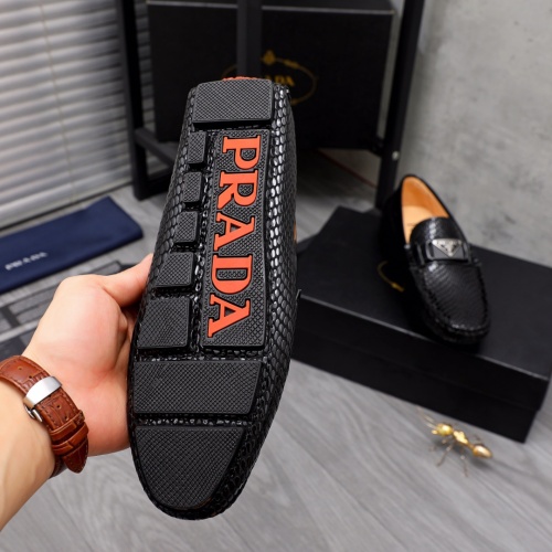 Replica Prada Leather Shoes For Men #1044163 $72.00 USD for Wholesale