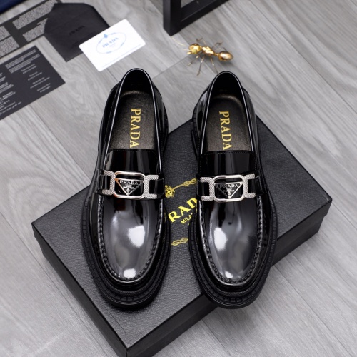 Replica Prada Leather Shoes For Men #1044167 $85.00 USD for Wholesale