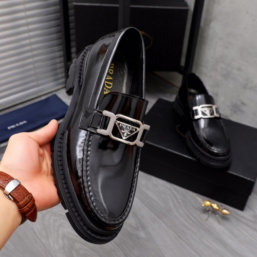 Replica Prada Leather Shoes For Men #1044167 $85.00 USD for Wholesale