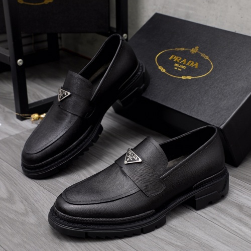 Prada Leather Shoes For Men #1044169 $85.00 USD, Wholesale Replica Prada Leather Shoes
