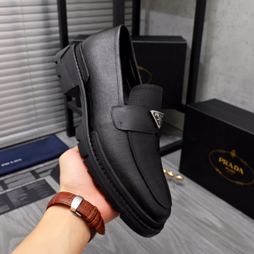 Replica Prada Leather Shoes For Men #1044169 $85.00 USD for Wholesale