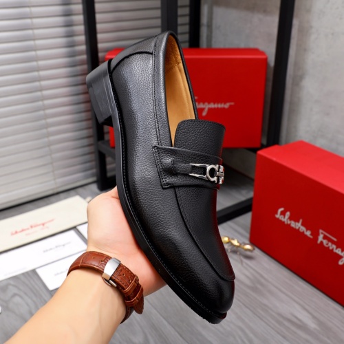 Replica Salvatore Ferragamo Leather Shoes For Men #1044189 $82.00 USD for Wholesale
