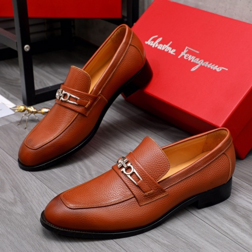 Salvatore Ferragamo Leather Shoes For Men #1044190 $82.00 USD, Wholesale Replica Salvatore Ferragamo Leather Shoes