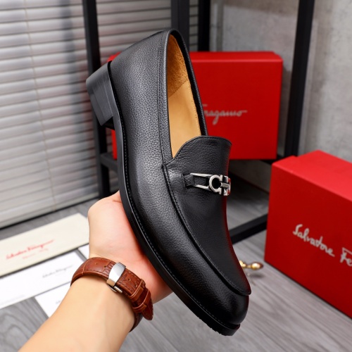 Replica Salvatore Ferragamo Leather Shoes For Men #1044191 $82.00 USD for Wholesale