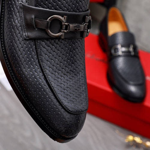 Replica Salvatore Ferragamo Leather Shoes For Men #1044195 $82.00 USD for Wholesale