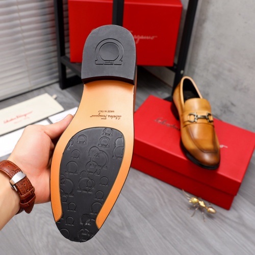Replica Salvatore Ferragamo Leather Shoes For Men #1044196 $82.00 USD for Wholesale