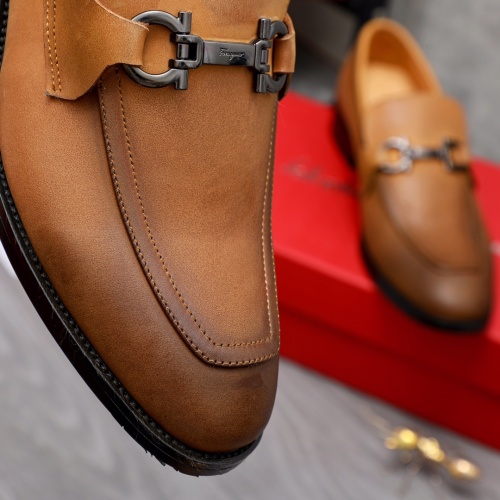Replica Salvatore Ferragamo Leather Shoes For Men #1044198 $82.00 USD for Wholesale